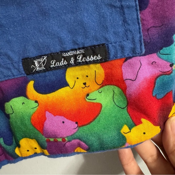 Blue and Red Reversible Sleeveless Scoop Neck Sundress Size 4 - Picture 4 of 7